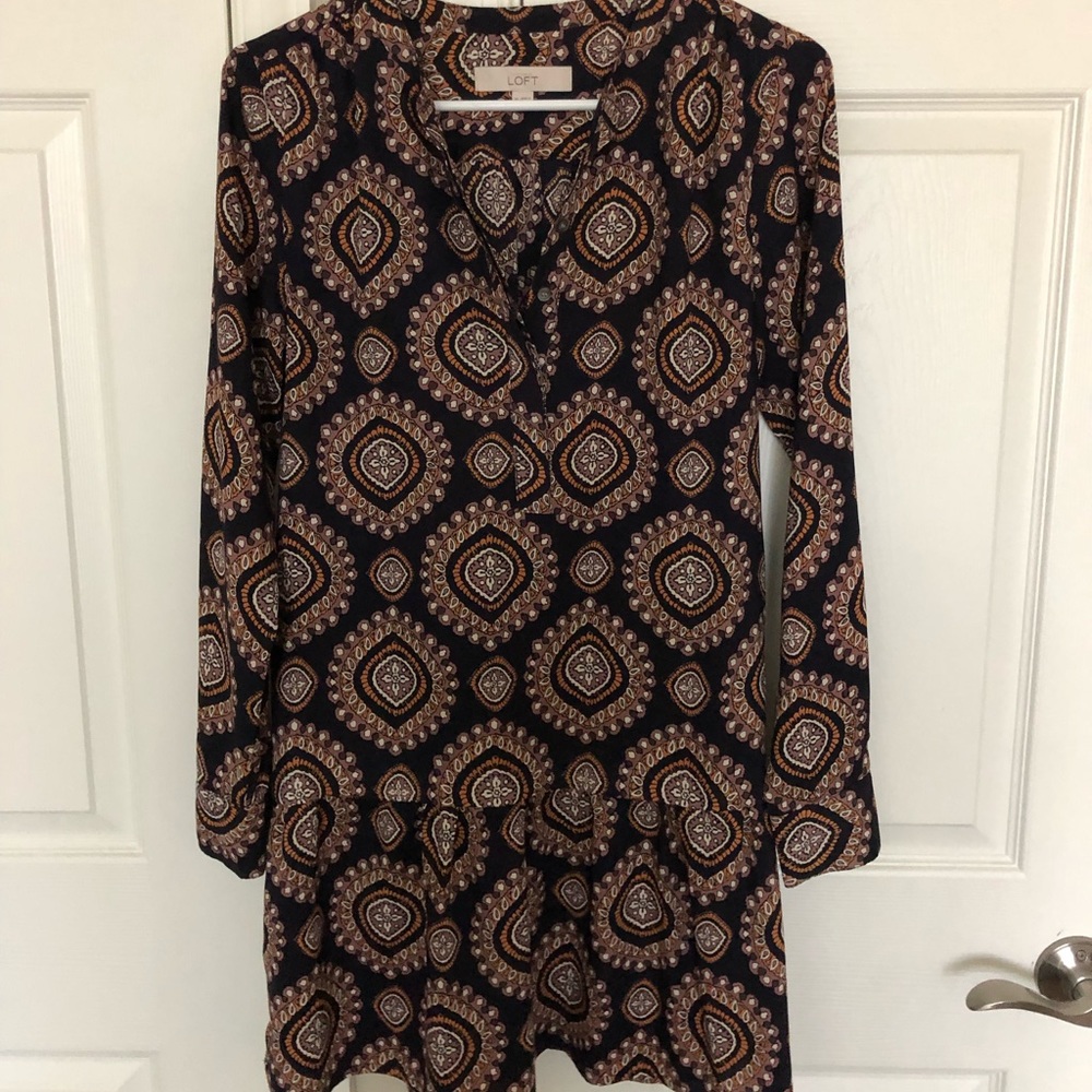 COPY - Blue and Brown Ann Taylor Loft dress